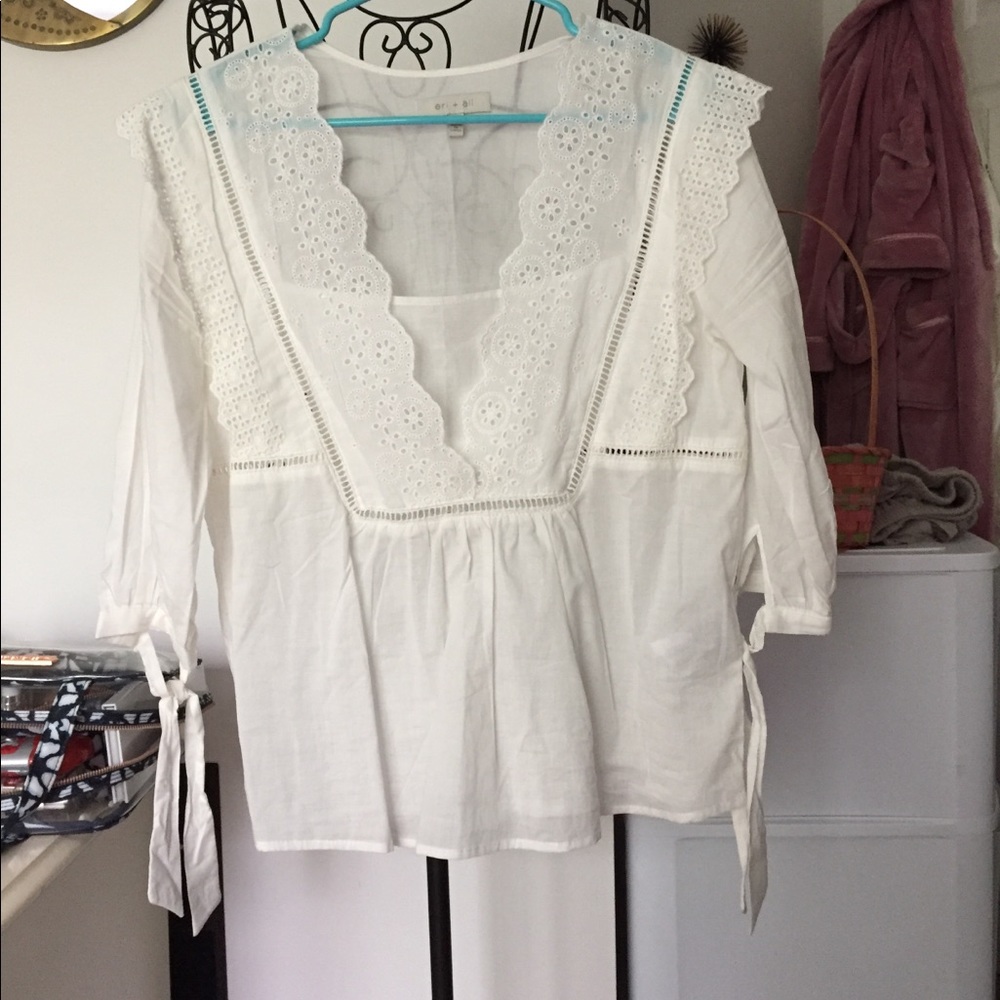 White boho blouse